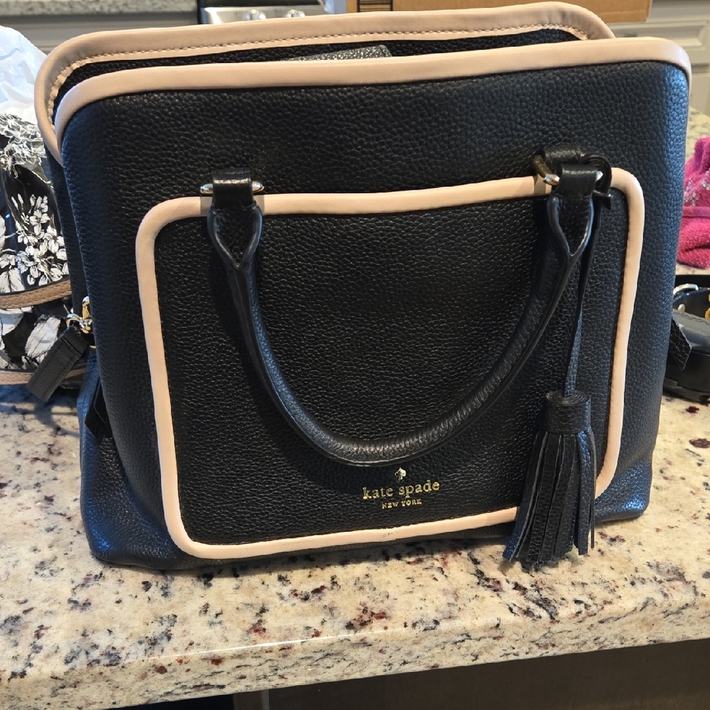 Kate Spade Black and Tan Satchel